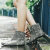 夏季时尚雨靴低帮防水雨鞋文艺女士防滑水靴轻便胶鞋短筒橡胶水鞋 灰色 灰白凤尾 40 标准码