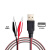 尽能 USB公头转小号鳄鱼夹测试线 USB转红黑电池电源夹子线 0.5米 JN-WOY251