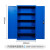 重型工具柜子车间用五金铁皮收纳箱储物柜工厂抽屉式双开门刀具柜 【蓝色】一抽+挂板