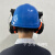代尔塔隔音耳罩睡眠用专业工业防噪音降噪103014隔音耳罩（30db）头盔式 蓝安全帽+1403支架+1303面屏