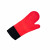 劳保佳 37公分长款硅胶隔热手套  加厚款170g 硅胶防烫手套 左右手通用 1只 红色