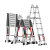 曼影 梯子 多功能不锈钢伸缩人字梯  2.5+2.5米