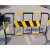 天津厂家直销专车送货黄黑铁马护栏可移动道路封闭围蔽隔离镀锌 5斤红白1*1.5带板子