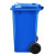 吉美吉多 加厚物业小区公用室外环保分类塑料带盖医疗环卫户外垃圾桶酒店大号商用蓝色  240L