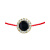 REDLINE红绳Reine Onyx椭圆黑色缟玛瑙宝石钻石18K金红绳手链礼物 18K玫瑰金 15.5CM