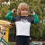 斐乐（FILA）童装儿童时尚上衣2023秋季新款小童男童休闲舒适长袖T恤 标准白-WT 105cm