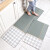 新款防滑防油污厨房地垫 PU皮革可擦洗脚垫几何长条地毯 叶子迷镜 45*75cm