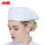 冰禹透气贝雷帽 西餐厅工作帽 餐饮男女服务员厨师帽 黑白条 BH-447
