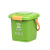 欧润哲 手提垃圾桶分类厨房商用8升绿色带滤网带密封圈垃圾桶有盖大号方形垃圾桶分类垃圾桶翻盖方桶