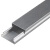 金固牢 KCAA-271 铝合金方形线槽 地面压线槽 布线电缆明装走线槽 60*50(1米)壁厚1.0mm