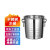 撼顿 不锈钢虎头水桶商用清洗桶清洁水桶【小号冰桶3L+冰夹】ZTT0866