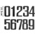 朋侪 不锈钢金属数字铭牌 12.7cm-烤漆黑 数字5