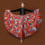 TPUZ新疆舞蹈服装女大摆裙舞720度艾德莱斯长裙维吾尔族半身裙艾特莱 红色 XL 裙长85厘米