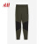 H&M运动服装春季时尚休闲DryMove™户外裤1169990 深绿色/黑色 155/64