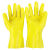 LISM PVC胶皮手套劳保耐磨工作防水防滑绝缘浸胶加厚防油耐酸碱防腐蚀 黄色防滑耐酸碱/1双