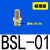 气动元件电磁阀消音器铜不锈钢消声器BSL-M5/01/02/03/04排气可调 标准型BSL01 接口1/81分