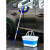 钓鱼桶鱼护桶一体装鱼多功能折叠桶户外洗车长方形洗拖把水桶 多功能折叠水桶10L蓝白色带盖打水绳