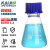 KAIJI LIFE SCIENCES高硼硅螺口锥形瓶玻璃三角烧瓶实验室蓝盖化学试剂瓶GL32盖透明高硼硅三角瓶100ml 1个
