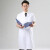 白大褂短袖长袖女夏季男医生实验室服化学护士药店工作服松紧 男士短袖(面料) XL