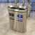 不锈钢垃圾分类垃圾桶可回收其他垃圾公共场合立式烟灰缸一体大堂 2分类 脚踩大号
