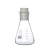 三角烧瓶锥形瓶 玻璃三角瓶带塞锥形烧瓶带刻度高硼硅耐高温25 50 100ml(含硅胶塞)