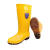 3533 高筒雨靴 耐油耐酸碱卫生靴 608 筒高约38cm 39码 黄色 1双
