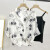 COZOK夏季雪纺衫吊带两件套2024新款女上衣韩版宽松显瘦洋气短袖衬衫薄 小熊白色(+吊带) M