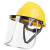 电焊防护罩安全帽面罩焊工专用防护面罩防烤护全脸焊帽头戴式面 单独透明屏