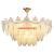 法式奶油风吊灯羽毛珍珠创意大气后现代客厅卧室灯具 B款圆60CM四层 三色变光
