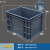 EU箱过滤箱物流箱塑料箱长方形周转箱欧标汽配箱工具箱收纳箱 灰色 大号3层