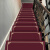 山头林村楼梯垫 中式楼梯踏步垫免胶自粘地毯家用防滑台阶贴欧式实木加厚 暗红色方框 65x24+3 CM 魔术扣