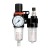 空压机油水分离器气源处理器气动二联件减压调压阀AFC2 白色AFC2000+2个10MM接头