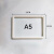 PVC塑料标识框货架仓库标识牌a4指示框可定制pop标签框卡库房框 A5框(22X15cm) 白色 1x1cm