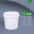 适用批发带盖pp桶胶桶涂料化工油漆包装桶密封塑料桶圆桶小桶 8L 白色欧式
