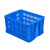 里蚂周转框子蓝白色水果蔬菜仓储物流配送胶框   355-80筐（蓝/白/黄）
