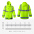 反光雨衣建筑施工保安荧光防水外套环卫保安巡逻防风可印字 206款300DPU上衣L码