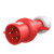 德力西工业航空插头插座3芯4芯5芯16A32A明装对接防水防爆连接器 DEP2-214 16A 4芯耦合器 红色