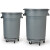 定制圆形垃圾桶商用大容量带轮子大号户外环卫厨房餐饮泔水桶 168L不带滑轮+50只垃圾袋