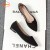 鞋柜（shoebox）达芙妮集团旗下2024新款单鞋女软底浅口尖头平底工作女鞋黑色女鞋 黑色 36
