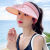 畅桑风扇帽成人USB充电带子女夏季大帽檐遮阳帽子空顶太阳帽 充电款-花瓣粉色