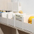 厨房家用直角收纳盒桌面收纳筐橱柜置物架杂物储物盒子面膜整理盒 白色伸缩款-2件装 ABS材质
