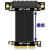 定制4.0PCI-Ex4延长线转接x4支持网卡硬盘USB卡ADT定制HXM6763 R22SL-TL 4.0 双直角 0.40m