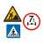 高速公路道路施工预告标志牌改道警示速反光指示牌标识牌全国标 加重款+彩钢板+晶彩格膜车道变 10x10x10m