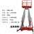 移动式双柱铝合金升降机平台小型电动液压单双三四桅柱高空作业车 三柱12米载重250kg