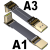 ADT标准型HDMI2.0公对公延长线 支持2K/144hz 4K/60Hz 弯头扁平线 A1-A3 250cm