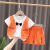 迪士尼（Disney）男童短袖套装2024新款洋气男宝宝夏装痞帅衣服儿童夏季纯色两件套 夏北大红 100码建议身高85-95cm