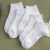 浪莎（LangSha）100%百棉袜子女短筒女袜百搭短款白色船袜四季款透气浅口袜 纯棉白色[5双装] 均码