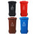 海斯迪克 HK-363 户外环卫垃圾桶 大号特厚挂车桶 塑料分类垃圾箱 上海分类垃圾桶 黑色干垃圾 加厚240L挂车