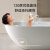 浪鲸 人造石浴缸独立式一体成型鹅蛋形躺泡浴缸家用成人浴缸酒店民宿 薄边浴缸1.5m