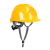 锐明凯太阳能风扇安全帽国标防砸头盔建筑施工劳保工地领导用透气安全帽 黄色 M型三筋款-ABS【带太阳能风扇】
